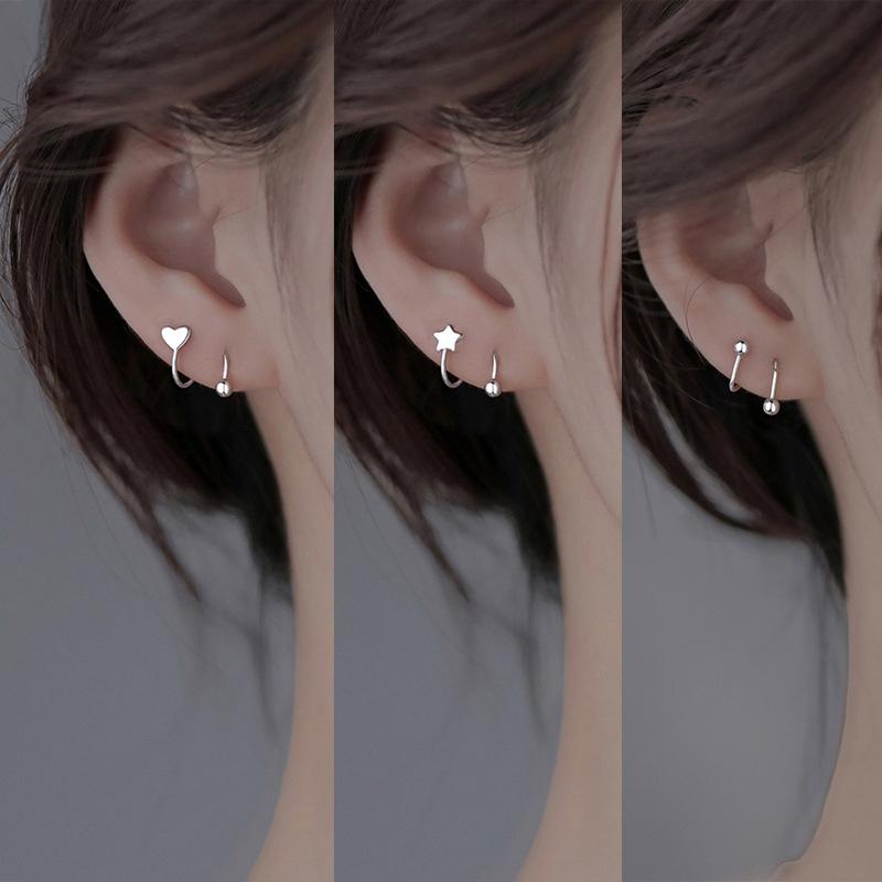 Edelstahl Spirale Verdreht Lippenring Zungenpiercing Herz Stern Ohrknorpel Helix Piercing Ohrstecker Schmuck Geschenke