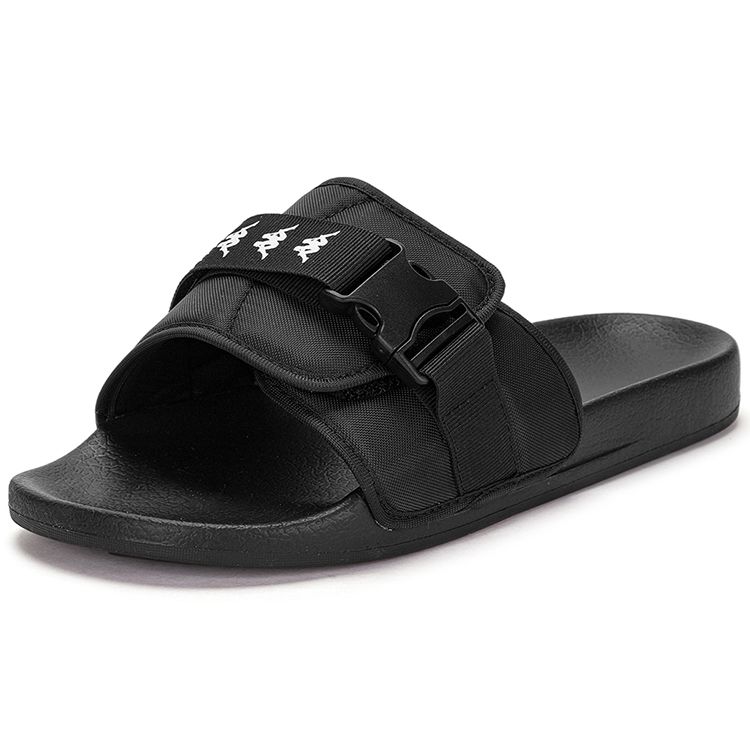 Kappa Outdoor Fashion Velcro Beach Non-Slip Slide Sandals Unisex Sandals Black K0DX5LT03-990