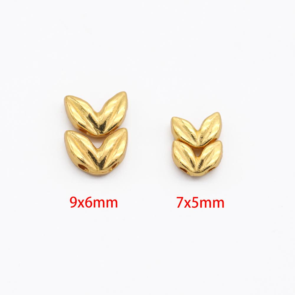 

50 шт./шт. Античное серебро Золотой цвет Форма колоса Свободные бусины Разделительные бусины Для изготовления ювелирных изделий своими руками Подвески Браслет Фурнитура 7x5mm