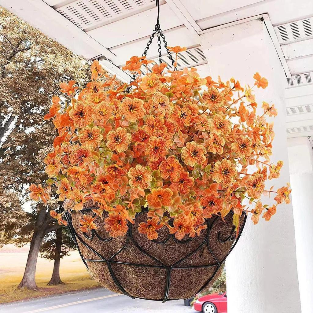 Fall Flowers Autumn Simulation Flower 10 Pieces Simulation Plants Decor For Kitchen Bedroom Dining Porch Outdoor Balcony Patio