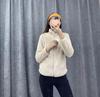 Women's Long Pile Fleece Jacket - Zipper Cardigan, Stand Collar, Warm Long Sleeve Top for Autumn/Winter