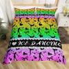 Set Copripiumino Sport Ginnastica Arcobaleno Acquerello Tie Dye Set Biancheria da Letto Queen Microfibra Coperta Trapuntata Cheerleading Per Amante dello Yoga