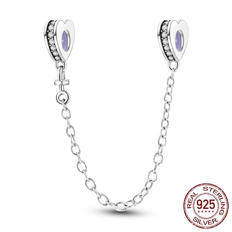 Copper Stars Moon Sun Clover Safety Chains Pendant Charms Beads Fit Original Bracelets Diy Jewelry Gift For Women