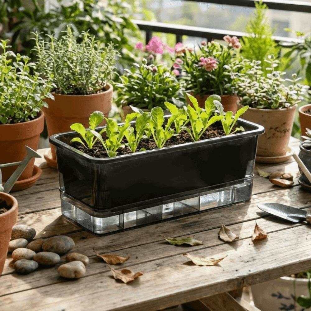 Thicken Seedling Tray Self Watering Plant Nursery Pot Germination Tray Vegetable Gardening