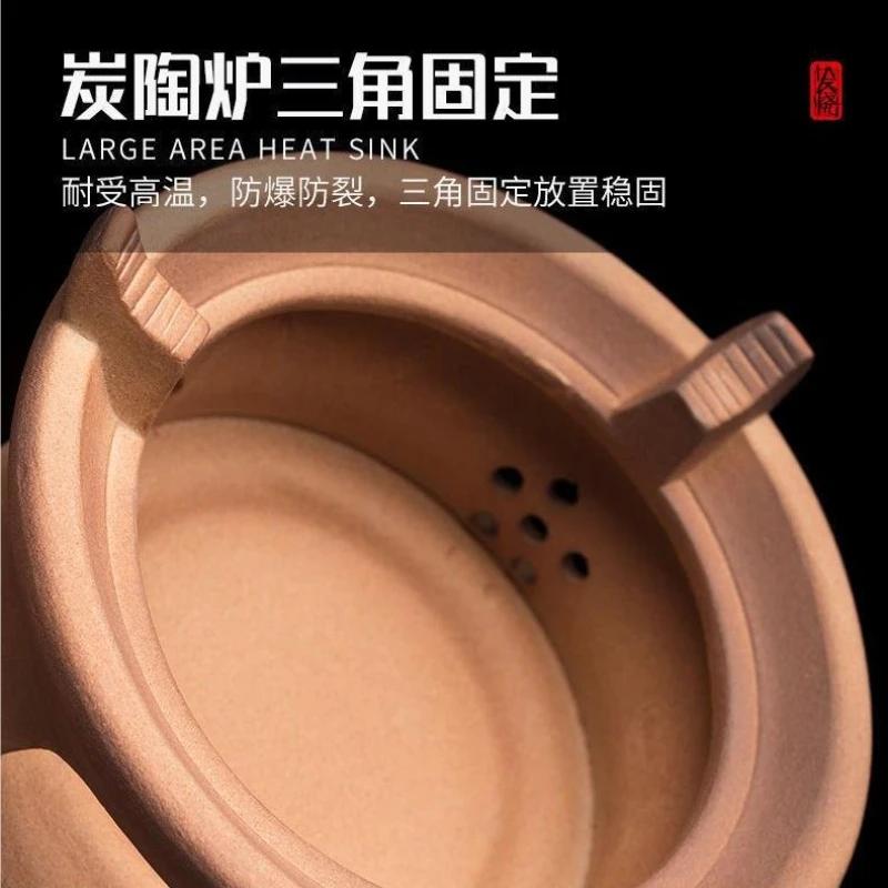Japanese Style Handmade Clay Teapot Set - Fast Heating Alcohol Burner, Stovetop Safe Gongfu Tea Kit with Kettle & Cultural Gift