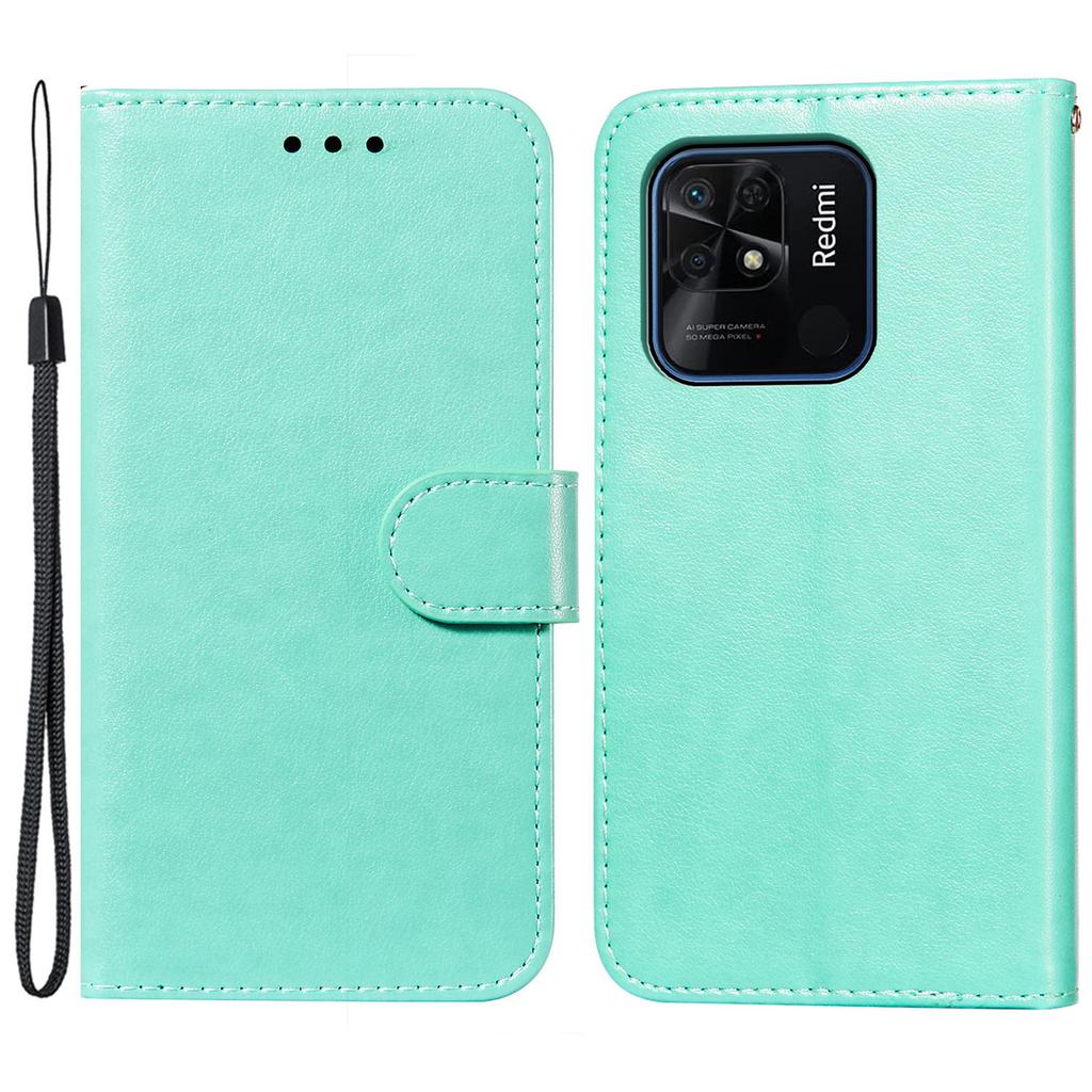 For Xiaomi Redmi 10C 4G TPU+PU Leather Wallet Stand Flip Cover Magnetic Closure Phone Case