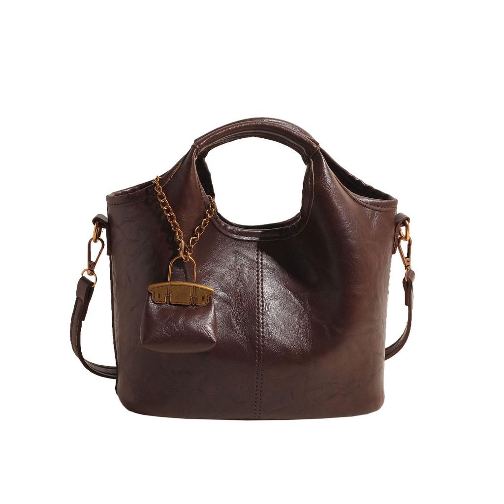 Retro und modische Achseltasche, einfache Umhängetasche mit einer Schulter, lässige Beuteltasche