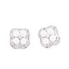 The new elegant and exquisite diamond-encrusted pearl four-leaf clover earrings are versatile and have no ear holes, ear clips, women's earrings, mixe