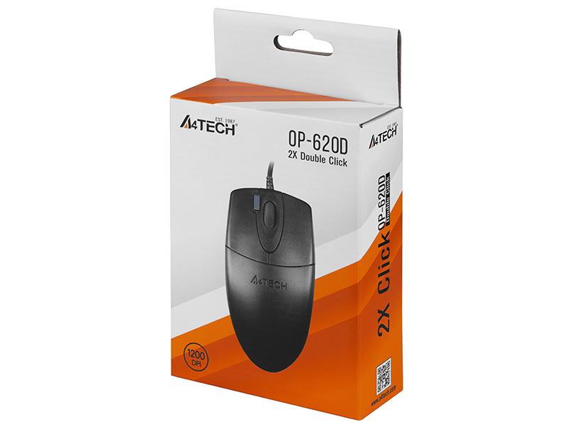 Mysz przewodowa A4tech OP-620D optyczna USB czarna