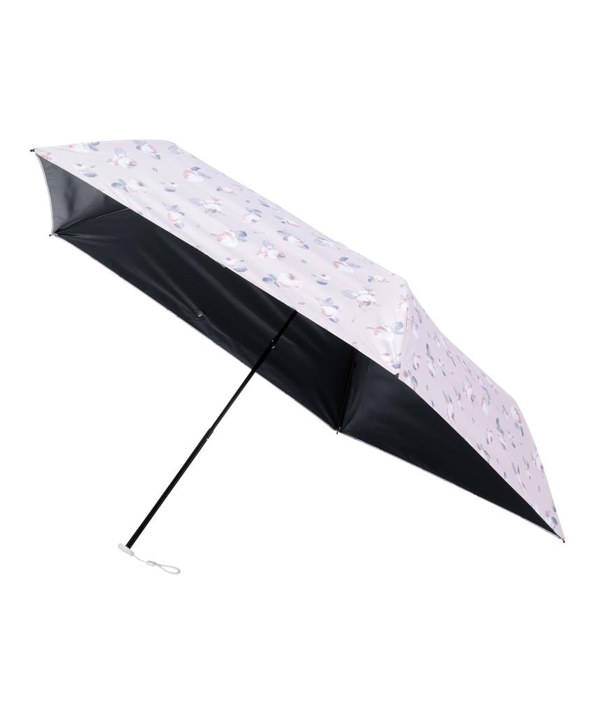 Estaa Sun and Rain Rose Heat Sun UV Pale Pink (Esta) Women's Parasol, Umbrella, Foldable, Plain/Floral Pattern, Shielding, Protection, Cut, 50cm,