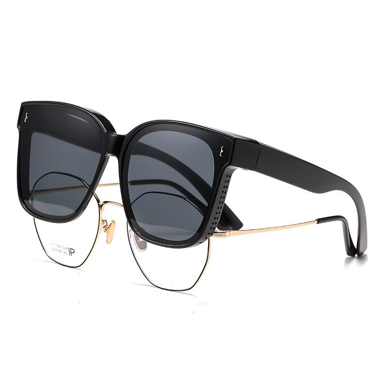Polarized Clip-On Sunglasses: UV Protection for Myopia, Unisex.