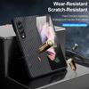 Z Fold 4 Kohlefaser-Hülle für Samsung Galaxy Z Fold 4 3 5g Hülle Ultradünne Aramidfaser-Abdeckung für Samsung Z Fold3 Fold4