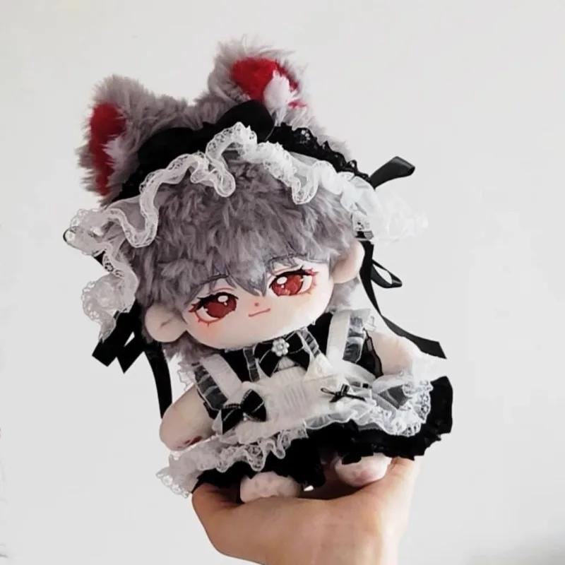 20CM Doll Clothes Maid Dress Suit Pink Cat Cosplay Toy Accessories Changing Dressing Game Playing House Photo Props Toy Gift