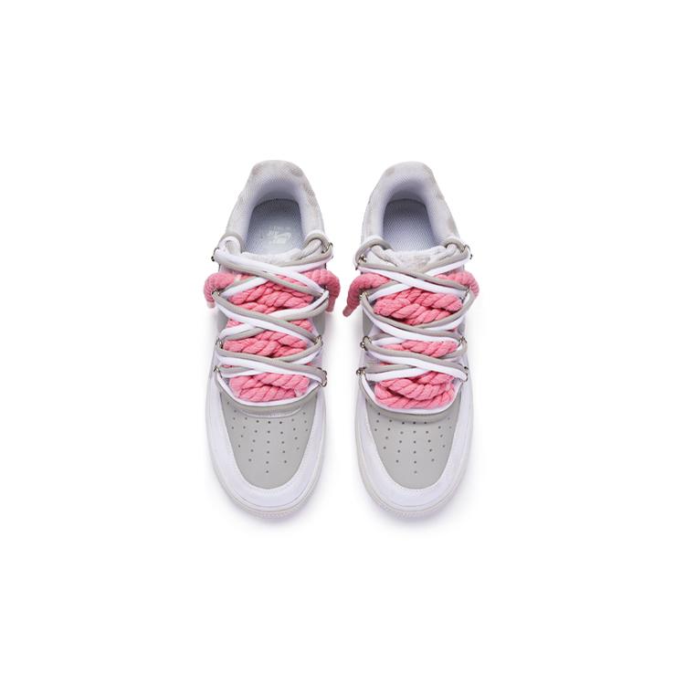 Nike Air Force 1 'T10' Leather Slip Resistant Abrasion Resistant Low top Skateboard Shoes Women's White Gray DD8959-100(Team80-''T10'')