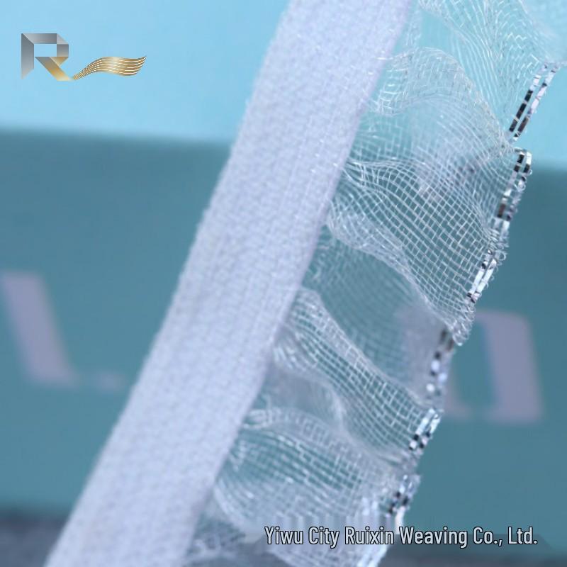Elastic Wood Ear Lace: Transparent Glass Silk DIY Wedding Dress Decoration Yarn
