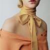 200*5cm Elegant Solid Color Long Ribbon Neck Scarf Women Dinner Party Headband Strip Narrow Decoration Scarf Neck Tie