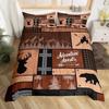 Wild Deer Comforter Sets For Kids Teens,American Flag Camo Bedding Sets Full Size Comforter Sets With 1 Comforter 2 Pillowcase