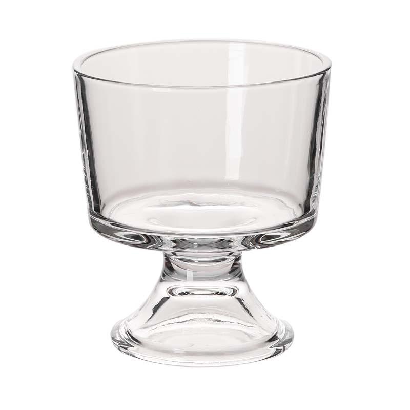 Low-Base Glass Cup for Ice Cream, Coffee, Yogurt, and Desserts