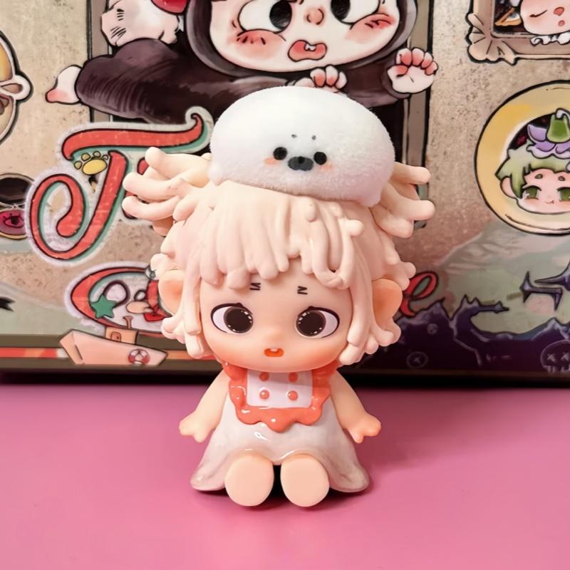 Heyone New Mini Lost Time Town Series Mini Cute Beans Trendy Action Figures Collectible Model Surprise Toy For Kids Adults Children's Birthday Gift