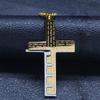 Men's Cross Necklace Stainless Steel Gold Silver Prayer Black Box Chain Necklace Men's Collar Jewelry