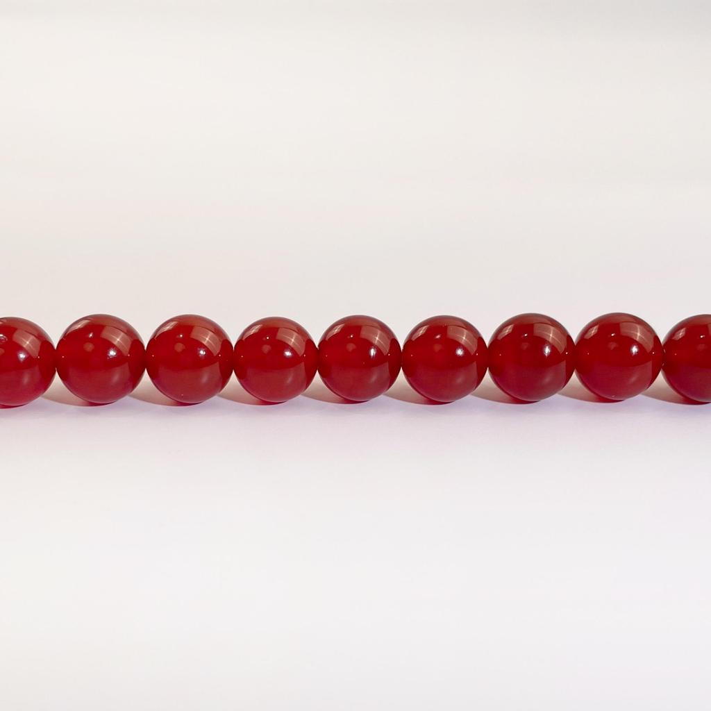 Jing Xi Ji Natural Red Agate Round Beads - DIY Jewelry Accessories