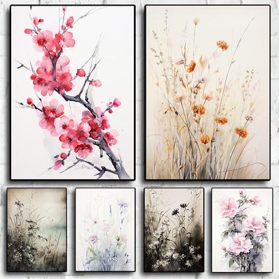1pcs Posters for Wall Art Canvas Painting Decorative Paintings the Beauty of Nature Beautiful Flowers Decor for Room Home Garden