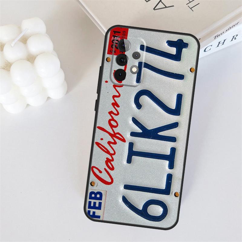 PLATE LICENSE CALIFORNIA For Samsung Galaxy A22 A32 A52 A54 A14 A16 A26 A36 A56 A55 A35 A05 A06 A15 A53 A33 A13 Case