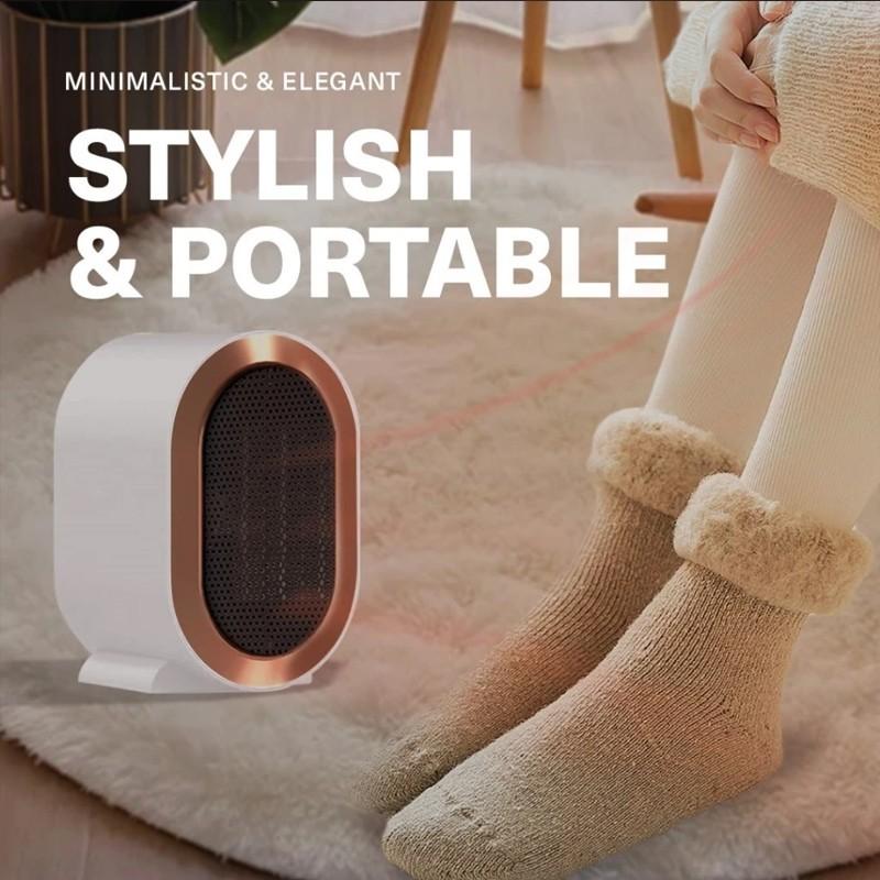 Mini-Încălzitor Electric 1200W Portabil Ventilator de Încălzire pentru Acasă Putere Mare Zgomot Redus Circulație Aer Suflantă Aer Cald