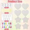 8 pezzi/set Portachiavi a Forma di Cuore in Legno Punto Croce Set da Ricamo Mini Macchina da Cucire Fai da Te Portachiavi per Principianti Piccolo Punto Croce Cucito
