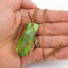 Natural Stone Crystal Column Mesh Pocket Hand-Woven Necklace Pendant, Adjustable N562