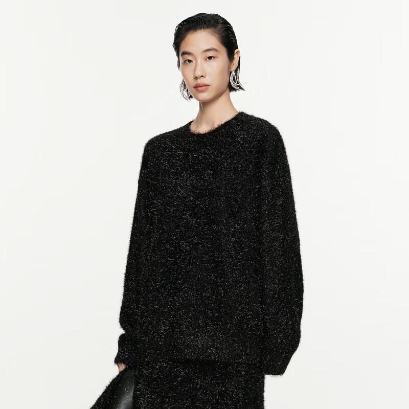 JNBY 2024 Autumn Loose Round Neck Knit Sweater XS