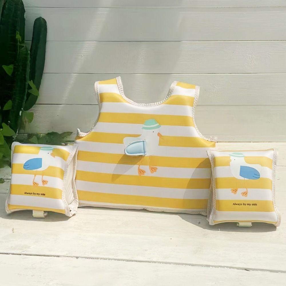 Striped Children's Buoyancy Vest Floats Swimming Life  Jacket Inflation-Free Swimming Vest  Child