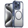 For iPhone 16 Pro Max Magnetic Case Carbon Fiber Texture TPU+PC Phone Cover
