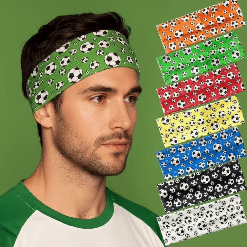 Adjustable Football Headband Elastic Sport Headscarf Fan Cheering Hair Hoop Celebration