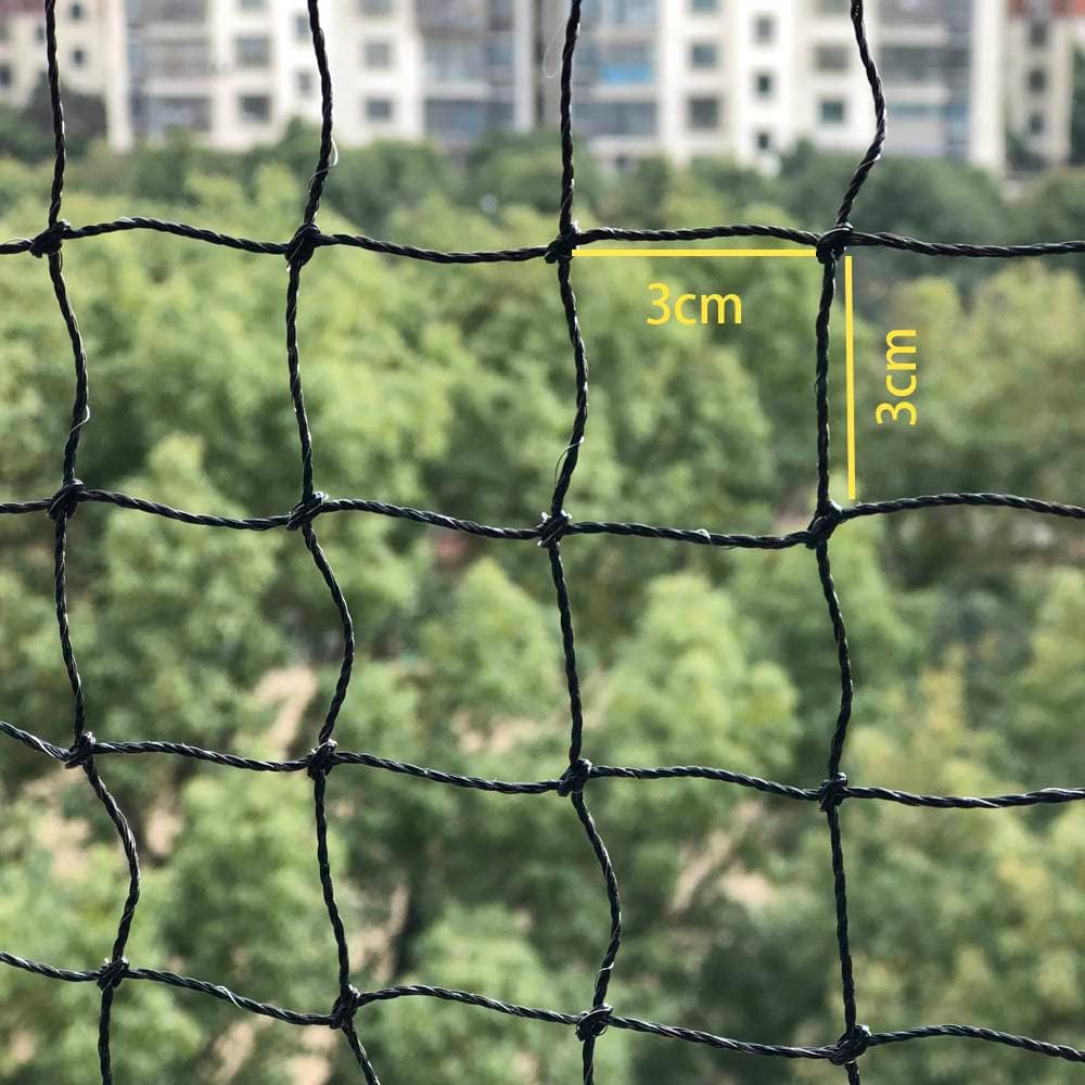 Safety Cat Netting-Cat Anti Fall Netting,Garden Net Anti Bird Net with Wire Reinforce,Bite Resisant Cat Net Fence for Balcony