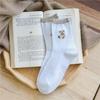 5 Pairs of Socks WOMEN'S Spring and Summer Thin Solid Color Teddy Bear Cartoon Boat Socks