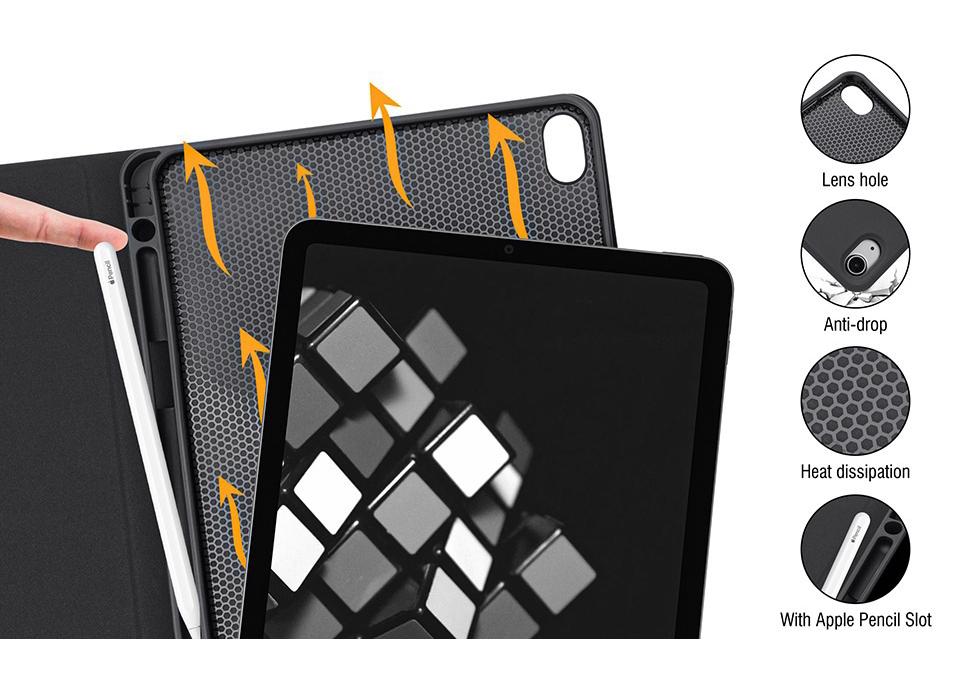 New iPad Tablet Air11M3 Detachable Bluetooth Keyboard Case with Magnetic Pen Holder
