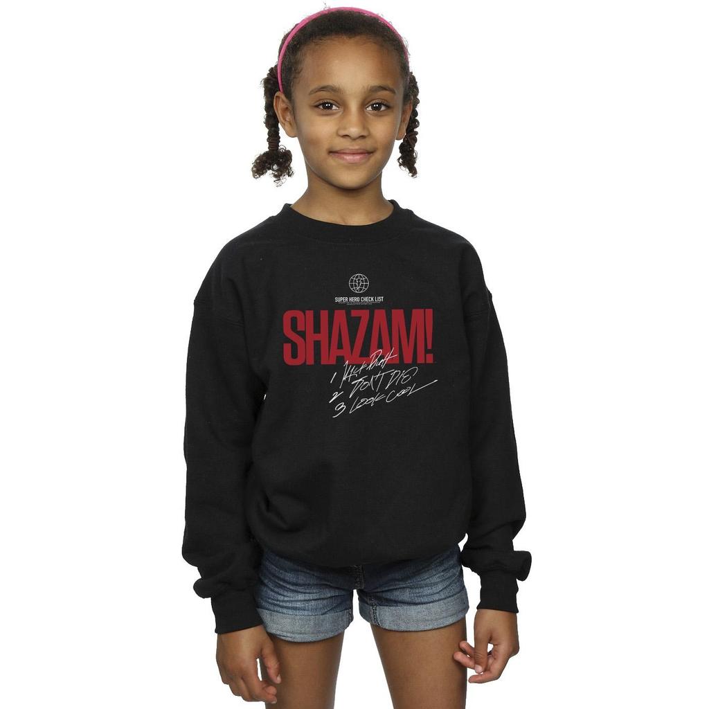 DC Comics Girls Shazam Fury Of The Gods Super Hero Checklist Sweatshirt