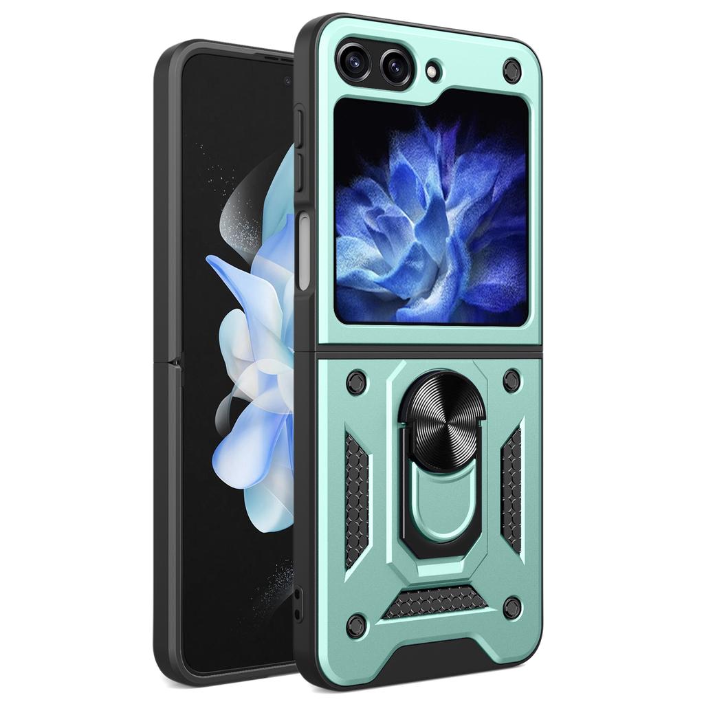 Schutzhülle mit Ringhalter aus PC+TPU für Samsung Galaxy Z Flip6 5G