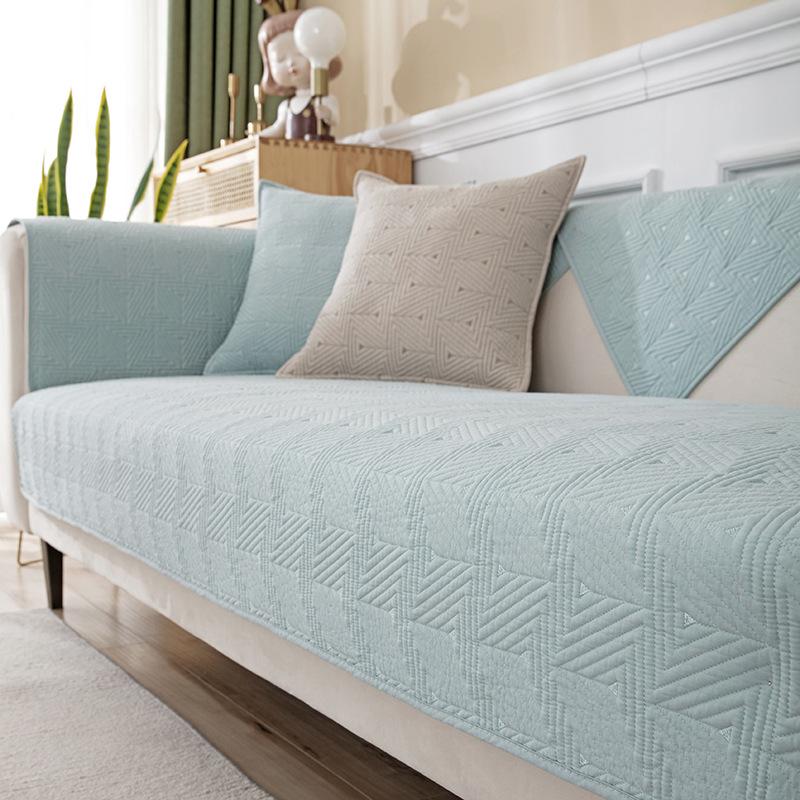 Nordic Simple Cotton Sofa Cushion Four Seasons Non-slip Seat Cushion Fabric Universal Winter Leather Cover Cloth Towel