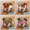 316 Stainless Steel Noodle Bowl 1.8L Food Storage Container  for Office Kitchen Study
