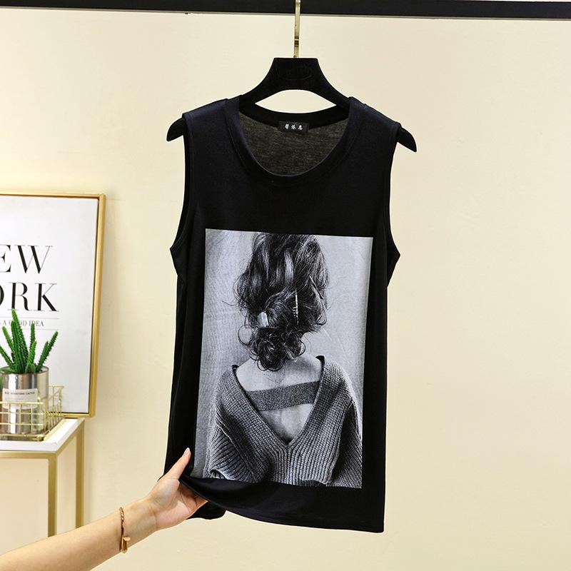 

Повседневная футболка свободного кроя в корейском стиле, стройнящая 6XL чёрный