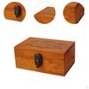 Wooden Keepsake Box Jewelry with Keys Compact Retro Design Trinkets Treasure Case