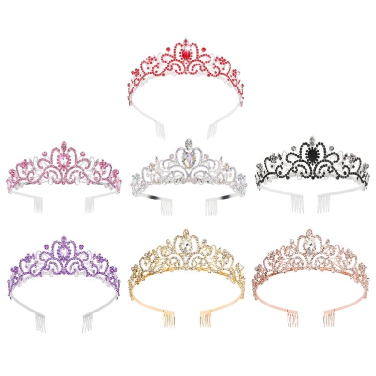 Rhinestones Tiaras For Women Beautiful Crowns With Comb Hair Accessories For Bridal Showers And Elegant Occasion