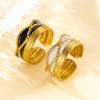 18K Gold-Plated Devil's Eye Ring - Women's Trendy Fashion Jewelry