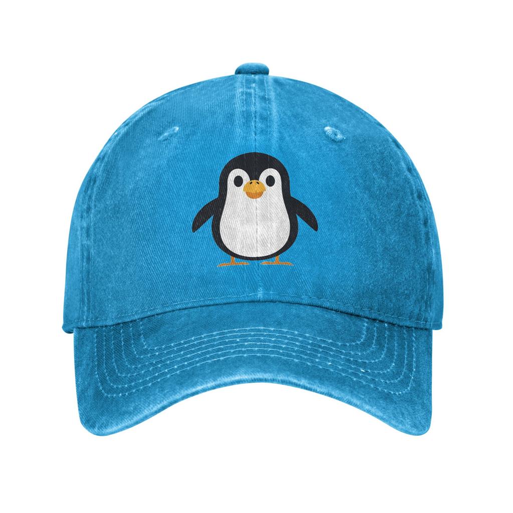 Gorra de béisbol de mezclilla con pingüino, gorras de béisbol casuales, sombrero ajustable, gorras de béisbol de verano unisex