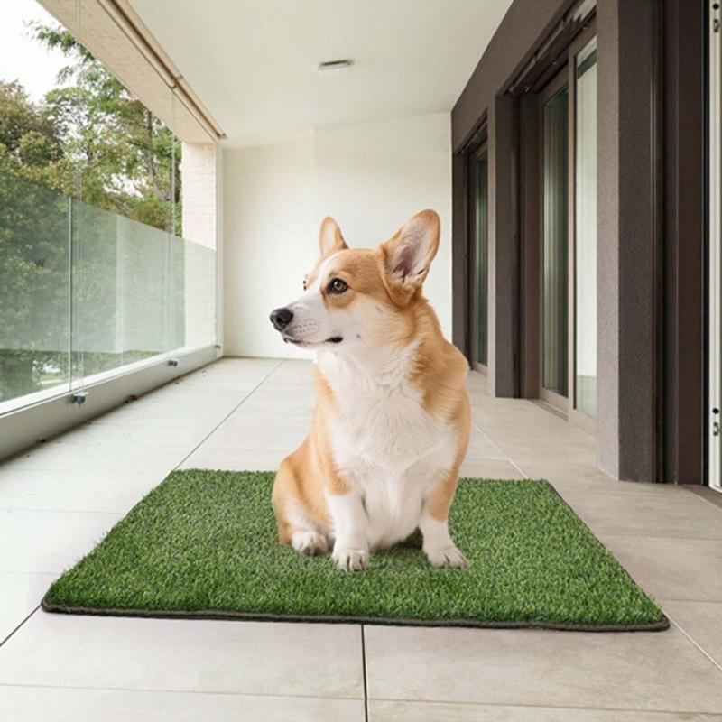 Schnell Saugfähig Tragbare Hunde-Toilette Grasmatten Premium Kunstrasenmatten für Hunde-Toilettenschale