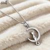 Effie Queen 925 Sterling Silver Moon & Cat Pendant Necklace Romantic Jewelry for Women, Girl Birthdays Party Banquet Gift SN271