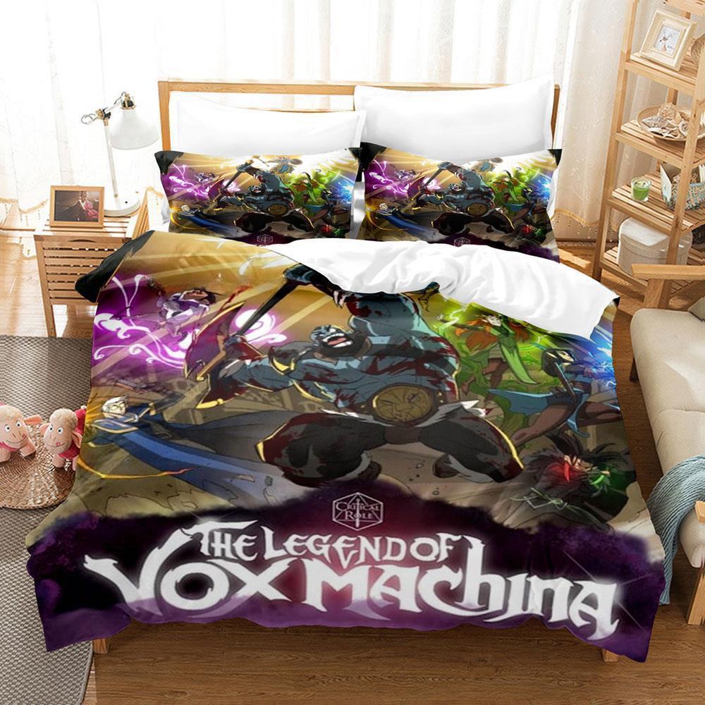 Neuer Anime Die Legende von Vox Machina Spiel Bettwäscheset Einzelbett Twin Full Queen King Size Bettset Erwachsener Kind Schlafzimmer Bettdeckenbezug Sets