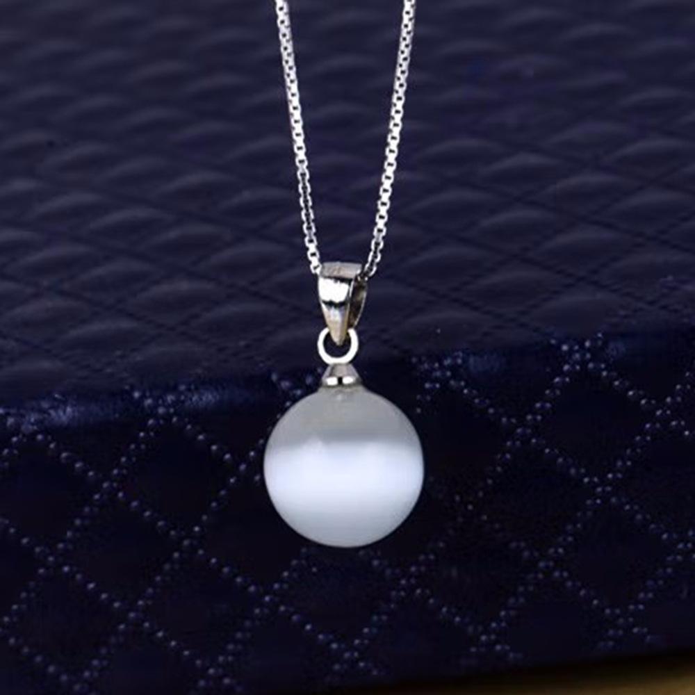 925 Sterling Silver Temperament Fashion Moonstone Water Drop White Opal Pendant Necklace Birthday Party Anniversary Gift
